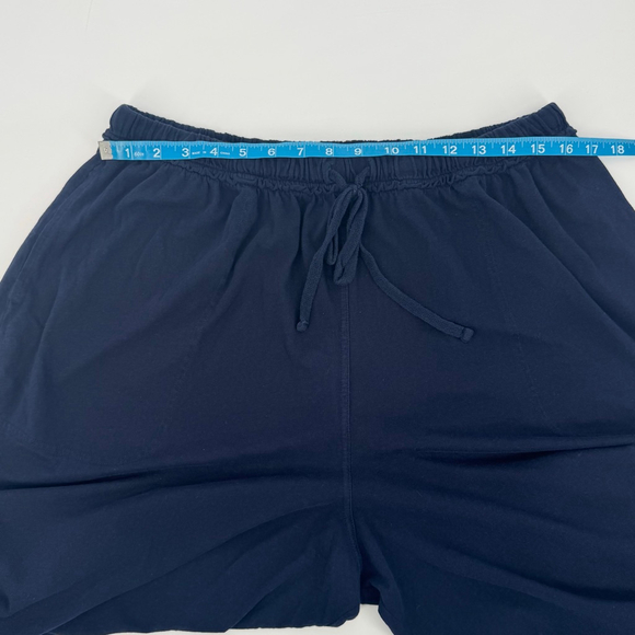 Free People Barrel Wide Leg Joggers M 100% Cotton Blue Colorblock - Picture 5 of 10